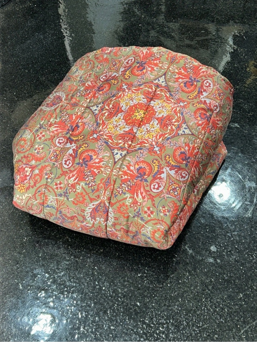 Vtg Ralph Lauren Red GALAHAD Paisley FULL/QUEEN Sateen Comforter